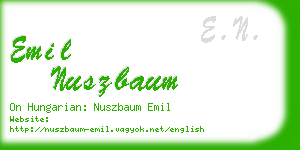 emil nuszbaum business card